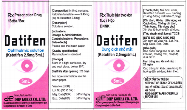 Công dụng thuốc Datifen Oph