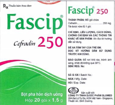 Công dụng thuốc Fascip 250