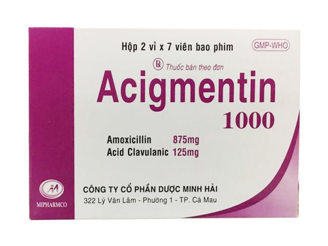 Công dụng thuốc Acigmentin 1000