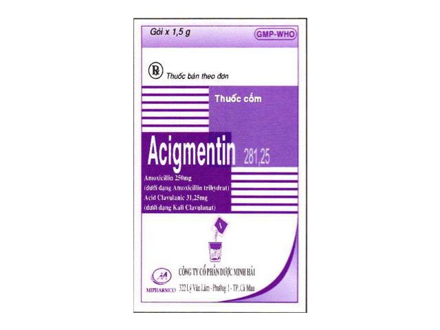 Công dụng thuốc Acigmentin 281,25