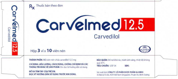 Công dụng thuốc Carvelmed 12.5